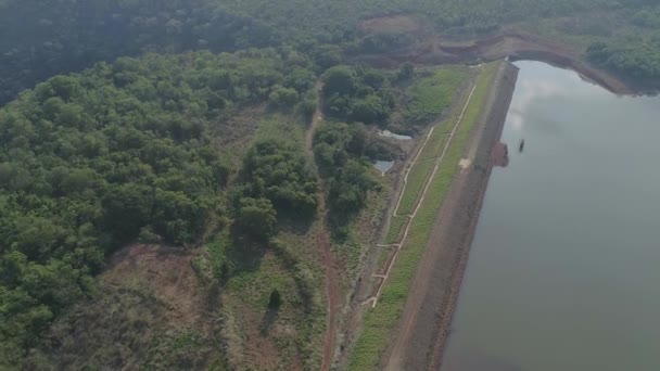 Güney Amerika Nın Yakınlarındaki Baraj Sistemi Orman — Stok video
