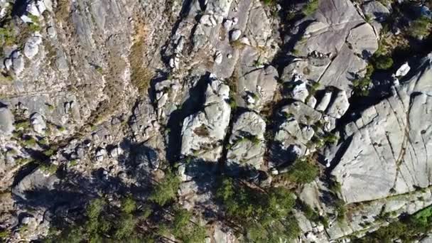 Aerial View Looking Rocky Mountains Europe Portugal Peneda Geres National — Stock videók