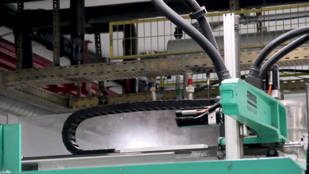 Automated Process Robotic Machines Manufacturing Production Warehouse — Αρχείο Βίντεο