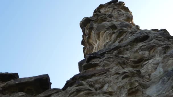 Looking Sandal Castle Ruins Blue Skies — Vídeo de Stock