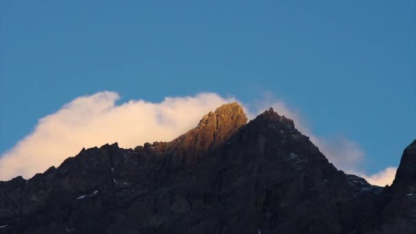 Timelapse Chmur Mijających Szczyt Piltriquitron Hill Zachodzie Słońca Bolsn — Wideo stockowe