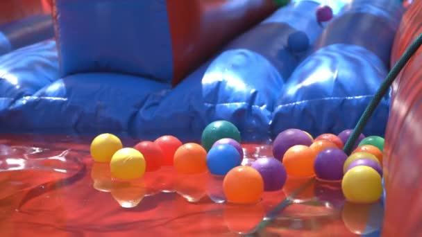 Colourful Balls Rolling Air Slip Slide Toy — Wideo stockowe