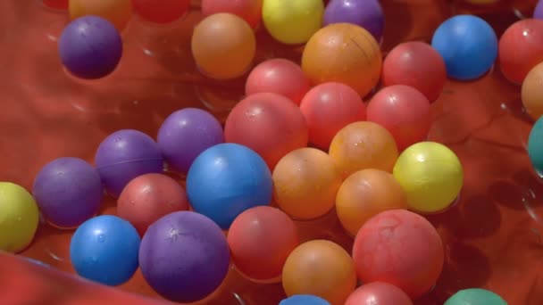Colourful Plastic Balls Blow Pool — Stockvideo