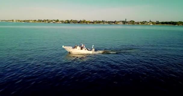 Bay Boat Water Florida — Stockvideo