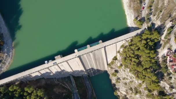 Aerial View Guadalest Reservoir Dam Province Alicante Spain — Video Stock