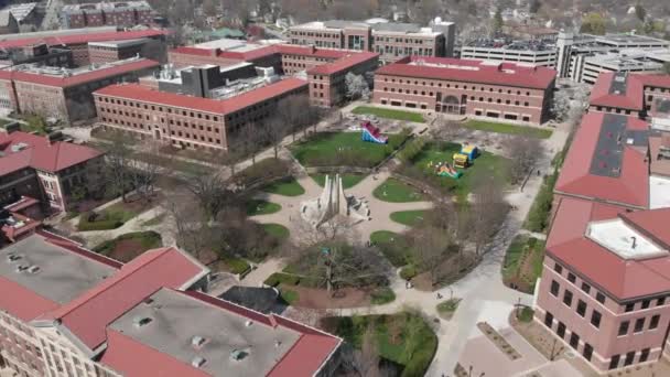 Aerial View College Campus — Stockvideo