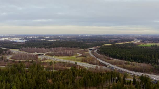 Timelapse German Motorway Filmed Rush Hour Busy World Curvy Departure — Stockvideo