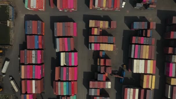 Drone View Saigon River Chi Minh City Container Freight Terminal — Stock videók