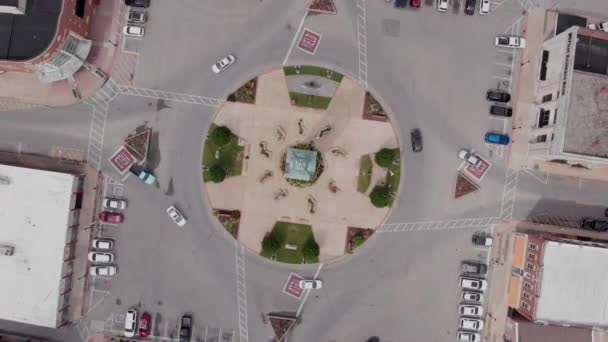 Illinois Road Network Infrastructure Marion Circle Roundabout — Αρχείο Βίντεο