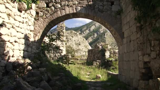 Stone Vault Old Fortress Town — Vídeo de Stock