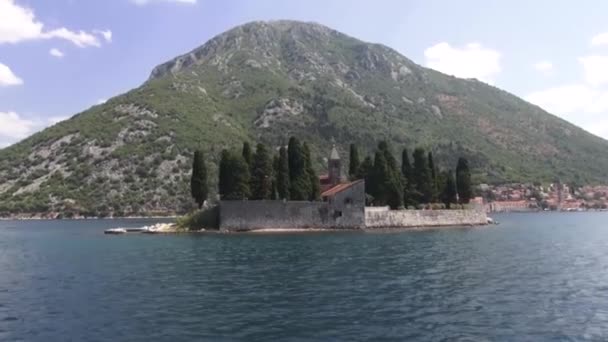 George Island Boka Kotorska Bay Adriatic Sea — Video