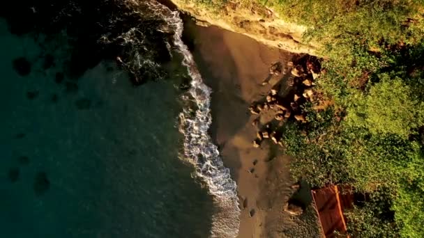 Small Beach Coast Caribbean Island Saint Lucia — Stockvideo