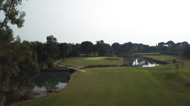 Beautiful Landscape Golf Course Aerial Drone Shot Turkey — Video Stock