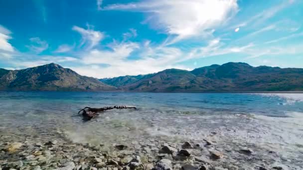 Time Lapse Epuyen Lake Chubut Province Argentina Wide Shot — 图库视频影像