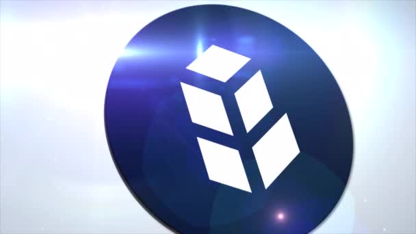 Bancor Bnt Cryptocurrency Logo Coin Animation Motion Graphics Reveal White — Αρχείο Βίντεο