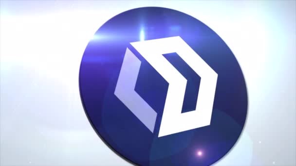Blocknet Block Cryptocurrency Logo Coin Animation Motion Graphics Reveal White — стоковое видео