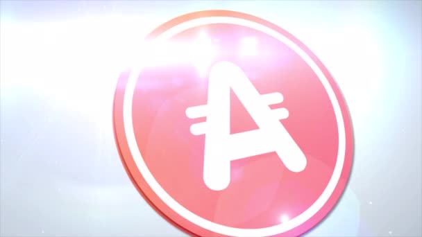 Appcoins Appc Cryptocurrency Logo Coin Animation Motion Graphics Reveal White — Video Stock