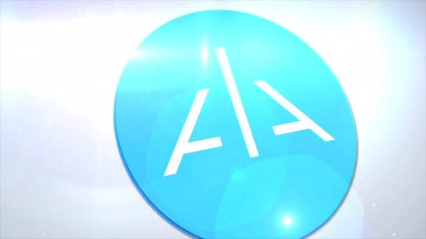 Alpha Finance Lab Alpha Cryptocurrency Logo Mince Animace Pohybová Grafika — Stock video