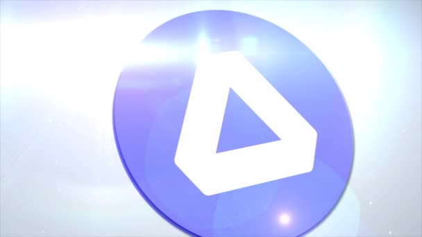 Achain Act Cryptocurrency Logo Coin Animation Motion Graphics Reveal White — Αρχείο Βίντεο