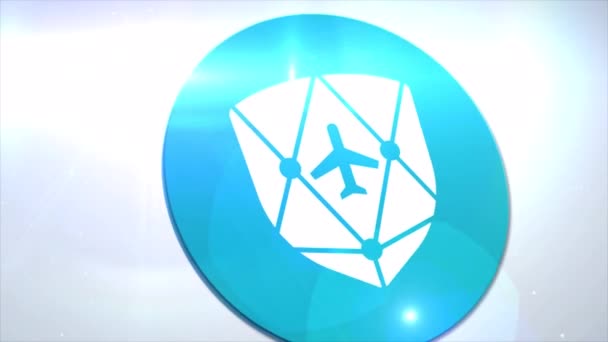 Aeron Arnx Cryptocurrency Logo Coin Animatie Beweging Afbeeldingen Onthullen Witte — Stockvideo