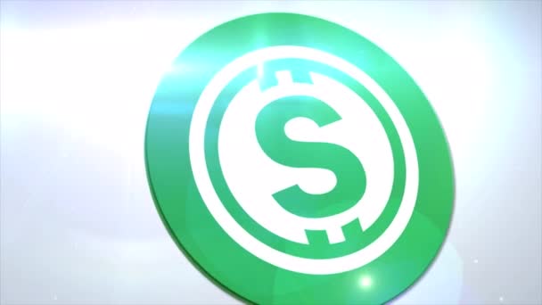 All Sports Soc Cryptocurrency Logo Coin Animation Motion Graphics Reveal — Stok Video