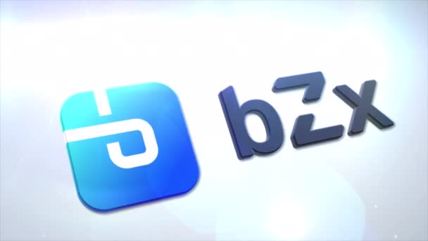 Bzx Protokół Bzrx Kryptowaluta Logo Moneta Animacja Ruch Grafika Ujawnić — Wideo stockowe