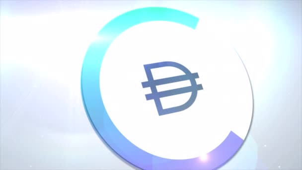 Compound Dai Cdai Cryptocurrency Logo Coin Animation Motion Graphics Reveal — Stockvideo
