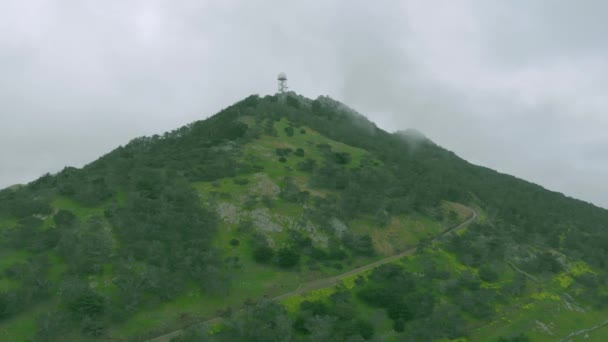 Pico Facho Viewpoint Portugal Aerial Shot Low Angle — Stockvideo