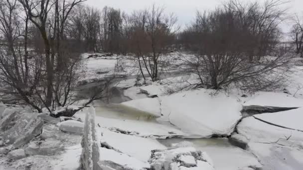 Large Chunks Ice Irregular Weather Due Global Warming — Stockvideo