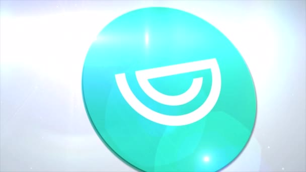 Genesis Vision Gvt Cryptogeld Logo Coin Animatie Beweging Afbeeldingen Onthullen — Stockvideo