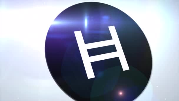 Hedera Hashgraph Hbar Cryptocurrency Logo Coin Animation Motion Graphics Reveal — Stok video