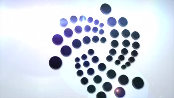 Iota Miota Cryptocurrency Logo Coin Animation Motion Graphics Reveal White — Stok Video