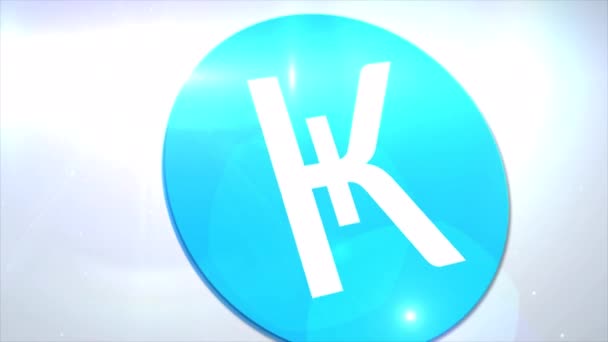 Karbo Krb Cryptocurrency Logo Coin Animation Motion Graphics Reveal White — Stockvideo