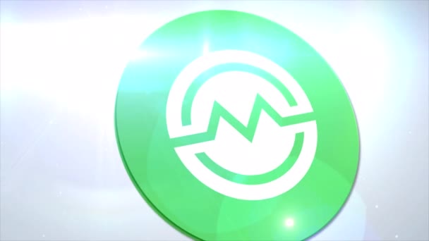 Masari Msr Cryptogeld Logo Coin Animatie Beweging Afbeeldingen Onthullen Witte — Stockvideo