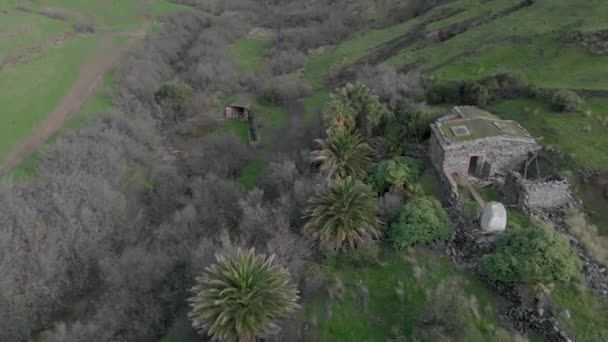 Aerial Forward Reveal Serra Dentro Countryside Sea Background Portugal — Video