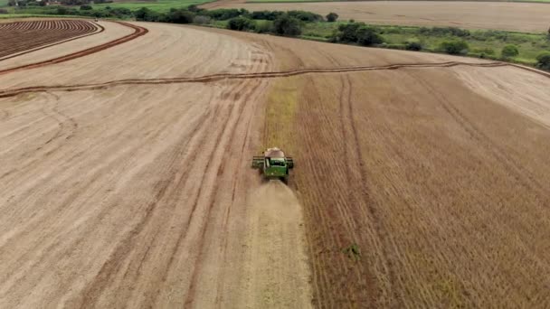 Tractor Plowing Land Preparing Soil Planting — Stockvideo