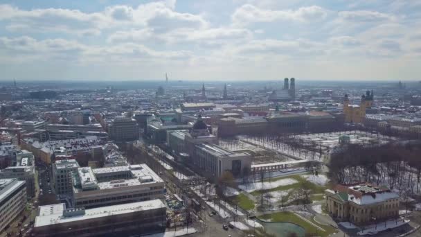 360 Degrees Pan Shot Munich Bavaria High Angle View Drone — Αρχείο Βίντεο