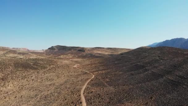 Aerial View Nevada Mountain Trail Scenic Byway — Stockvideo