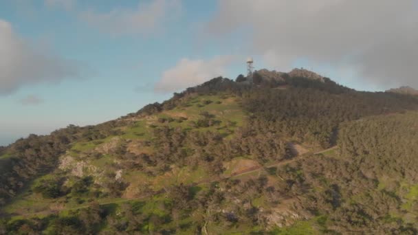 Pico Facho Viewpoint Portugal Aerial Sideways Low Angle — Stock video