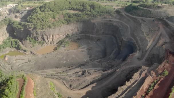 Aerial View Quarry Hole — Stok Video