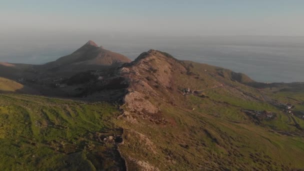 Θέα Από Drone Του Pico Facho Και Τον Ωκεανό Στο — Αρχείο Βίντεο