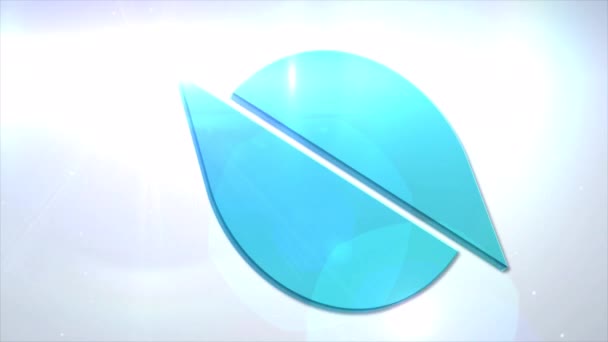 Ontology Ont Cryptocurrency Logo Coin Animation Motion Graphics Reveal White — Stock Video