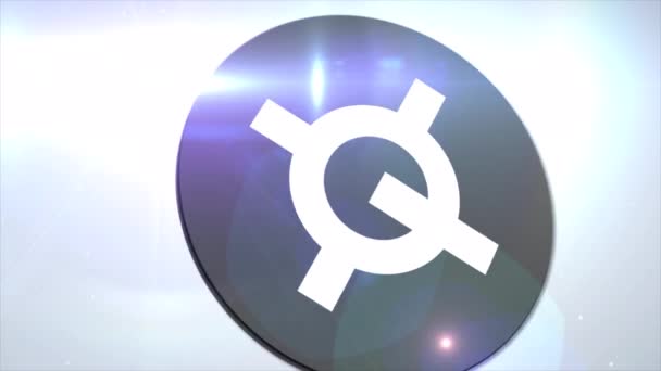 Quantstamp Qsp Cryptocurrency Logo Coin Animatie Beweging Afbeeldingen Onthullen Witte — Stockvideo