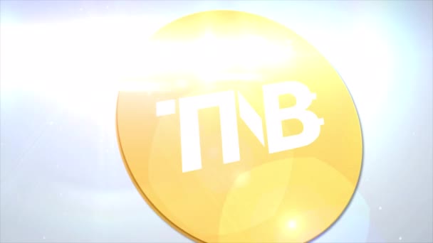 Time New Bank Tnb Cryptocurrency Logo Coin Animation Motion Graphics — Stok Video