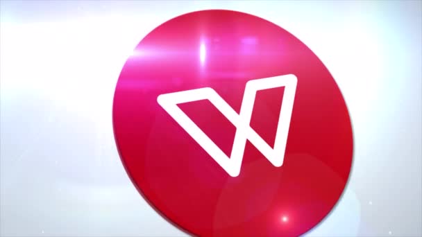 Wagerr Wgr Cryptocurrency Logo Coin Animation Motion Graphics Reveal White — Stok Video