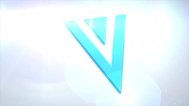 Verge Xvg Cryptocurrency Logo Coin Animation Motion Graphics Reveal White — Stock Video