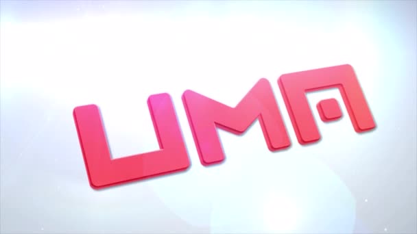 Uma Kripto Para Logosu Canlandırma Hareketi Grafikleri Parlayan Işık Dijital — Stok video