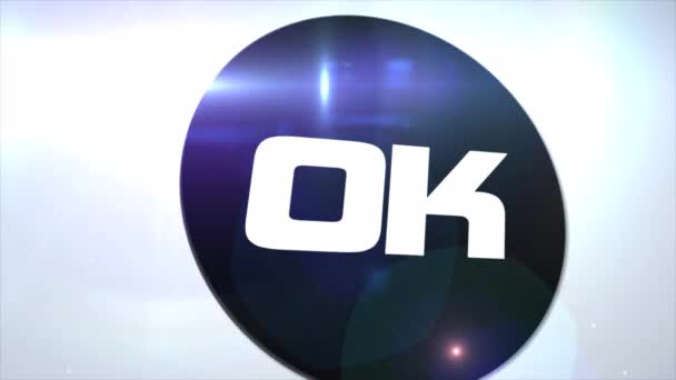 Okcash Cryptocurrency Logo Coin Animation Motion Graphics Reveal White Background — 비디오