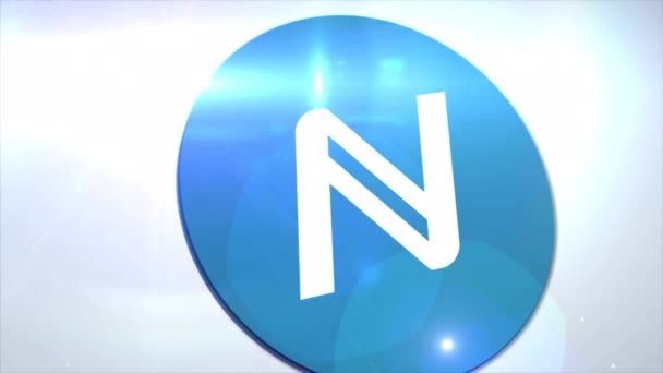 Namecoin Nmc Cryptocurrency Logo Coin Animation Motion Graphics Reveal White — Vídeo de stock