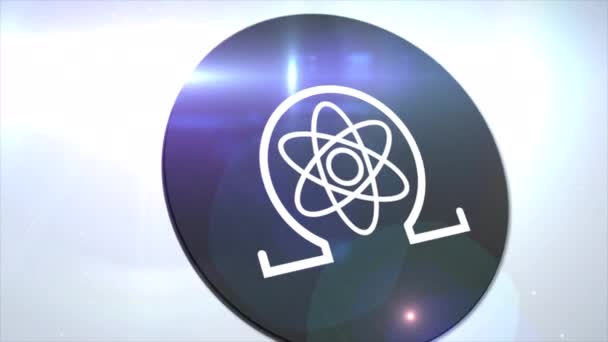 Quantum Resistant Ledger Qrl Cryptocurrency Logo Coin Animatie Beweging Afbeeldingen — Stockvideo